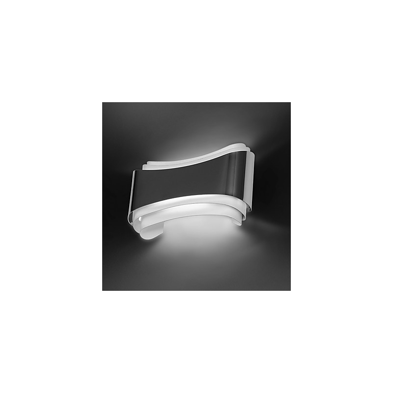 Aplique de pared con luz ambiental integrada, moderno y contemporáneo, cromado