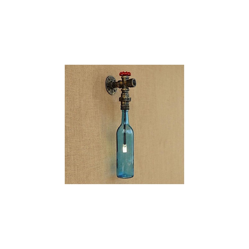 Interruptor de pared con lámpara de pared tipo botella de agua