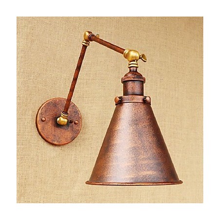 Aplique de pared plegable retráctil nostálgico retro creativo de medio óxido con brazo largo Aplique de pared plegable retráctil nostálgico retro creativo de medio óxido con brazo largo