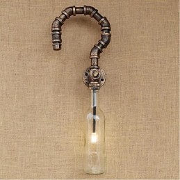 Lámpara de pared con diseño de botella de agua estilo viento industrial creativo de estilo retro americano