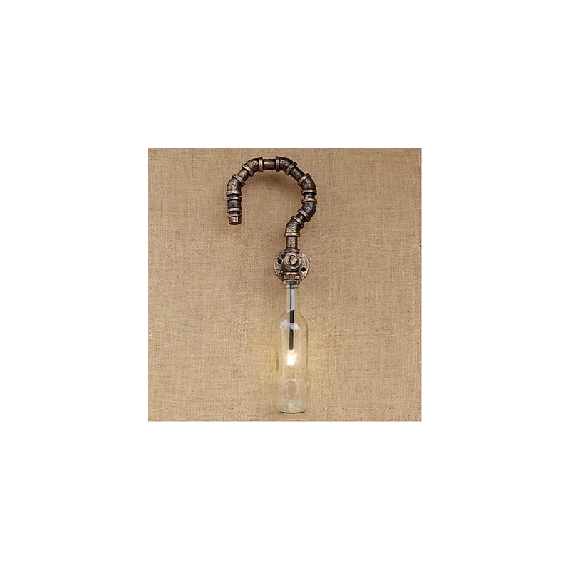 Lámpara de pared con diseño de botella de agua estilo viento industrial creativo de estilo retro americano