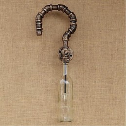 Lámpara de pared con diseño de botella de agua estilo viento industrial creativo de estilo retro americano