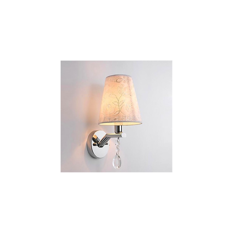 Apliques de pared con luz ambiental de cristal, modernos y contemporáneos, con acabado en plata