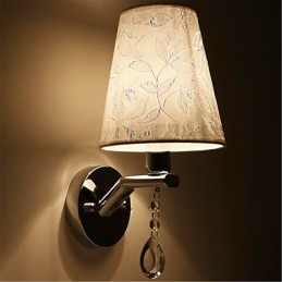 Apliques de pared con luz ambiental de cristal, modernos y contemporáneos, con acabado en plata
