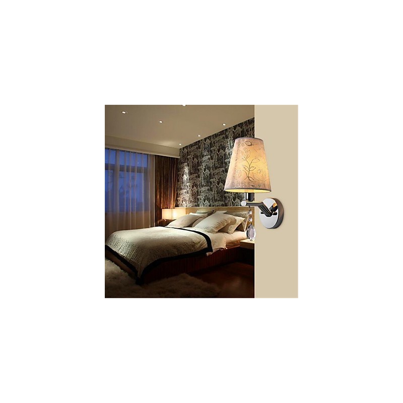 Apliques de pared con luz ambiental de cristal, modernos y contemporáneos, con acabado en plata