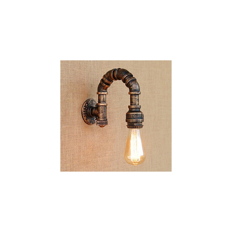 Apliques de pared con luz ambiental con pintura rústica tipo cabaña