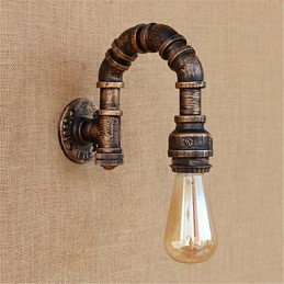 Apliques de pared con luz ambiental con pintura rústica tipo cabaña