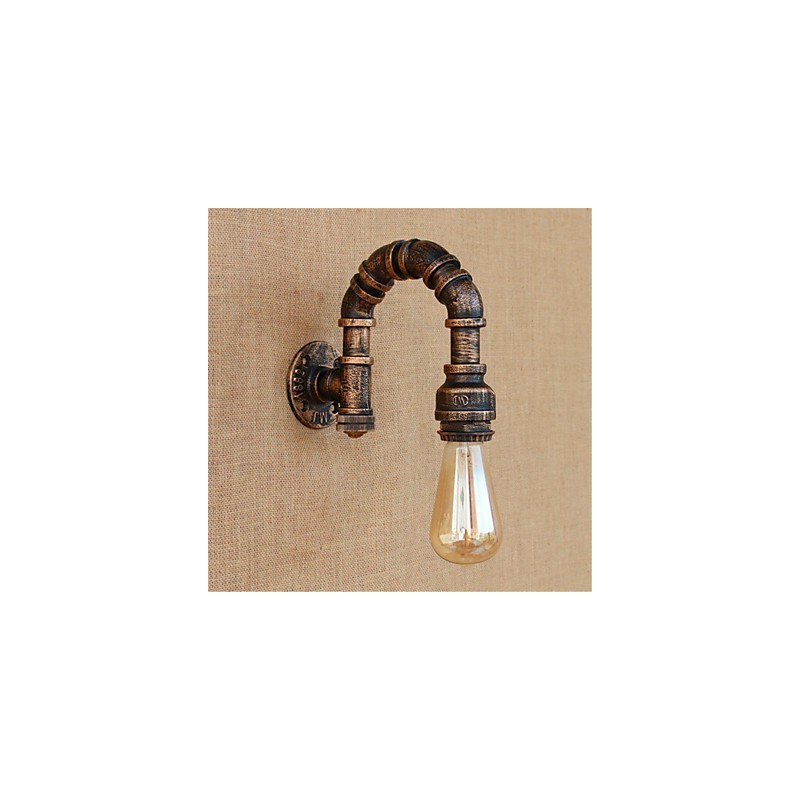 Apliques de pared con luz ambiental con pintura rústica tipo cabaña