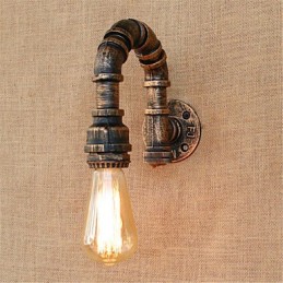 Apliques de pared con luz ambiental con pintura rústica tipo cabaña