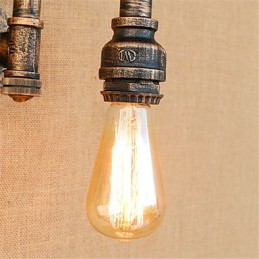 Apliques de pared con luz ambiental con pintura rústica tipo cabaña
