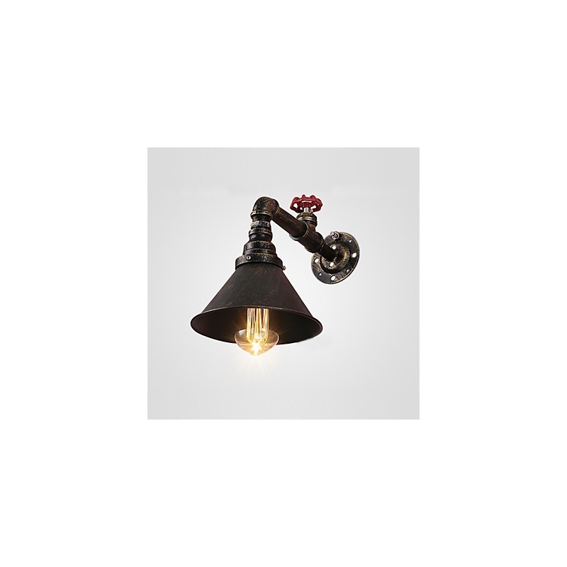 Lámparas de pared con forma de tubería de agua, estilo industrial retro, creativas, de metal, para restaurantes, cafeterías, bares, mesas de bar, apliques de pared.