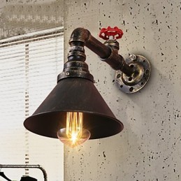 Lámparas de pared con forma de tubería de agua, estilo industrial retro, creativas, de metal, para restaurantes, cafeterías, bares, mesas de bar, apliques de pared.