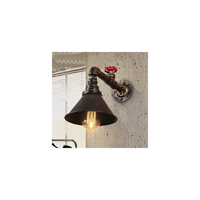 Lámparas de pared con forma de tubería de agua, estilo industrial retro, creativas, de metal, para restaurantes, cafeterías, bares, mesas de bar, apliques de pared.