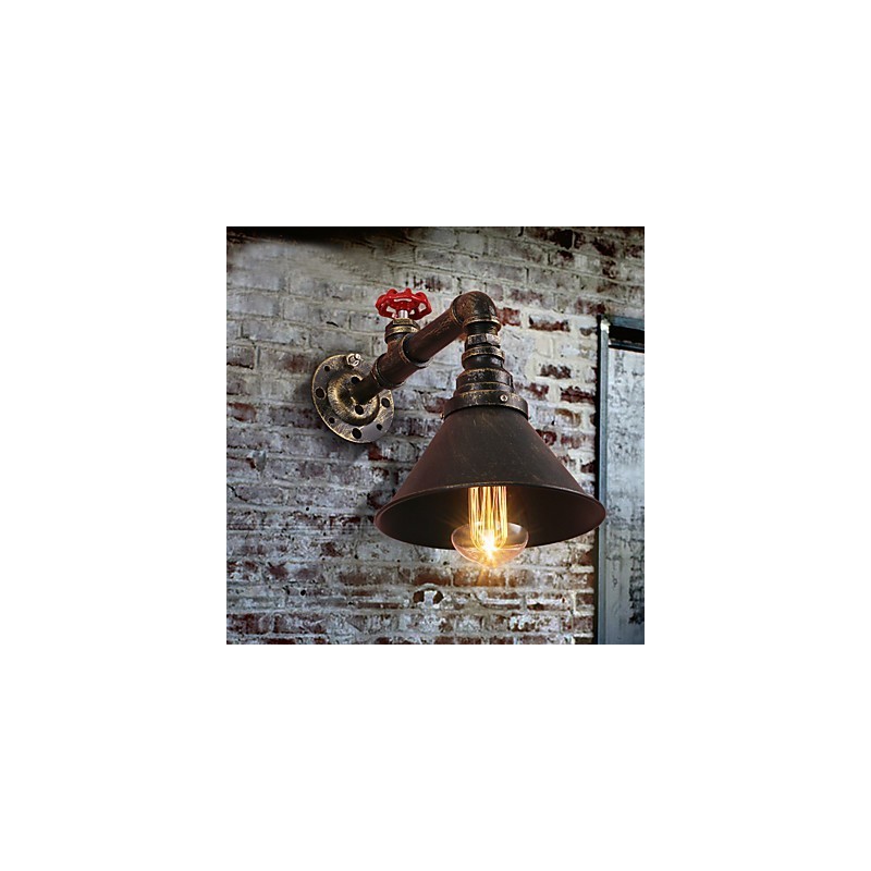 Lámparas de pared con forma de tubería de agua, estilo industrial retro, creativas, de metal, para restaurantes, cafeterías, bares, mesas de bar, apliques de pared.