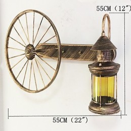 Apliques de pared de estilo mini con pintura rústica tipo cabaña.