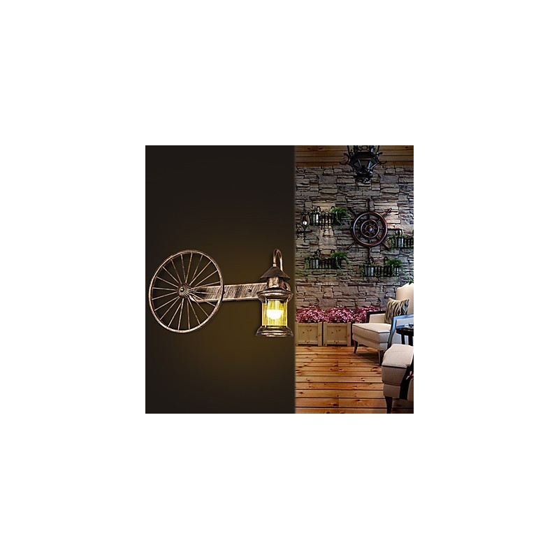 Apliques de pared de estilo mini con pintura rústica tipo cabaña.