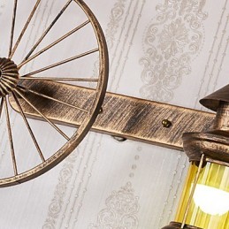 Apliques de pared de estilo mini con pintura rústica tipo cabaña.