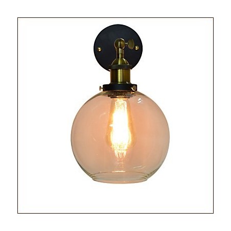Lámpara de pared de hierro negra, lámpara de pared retro simple, lámpara de pared decorativa de un solo cabezal, estilo europeo Lámpara de pared de hierro negra, lámpara de pared retro simple, lámpara de pared decorativa de un solo cabezal, estilo europeo
