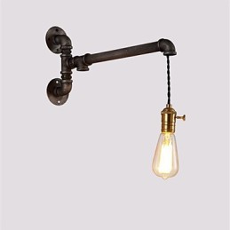 Lámparas de pared de tubo industriales vintage con interruptor, luces creativas para restaurante, cafetería, bar, decoración, iluminación con 1 luz, acabado pintado.