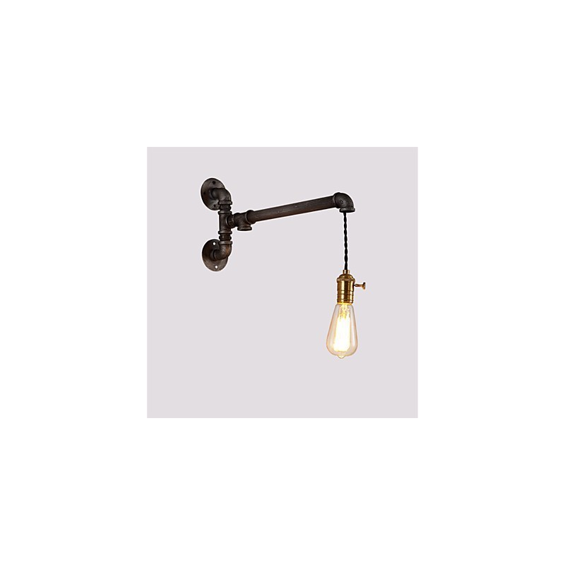 Lámparas de pared de tubo industriales vintage con interruptor, luces creativas para restaurante, cafetería, bar, decoración, iluminación con 1 luz, acabado pintado.