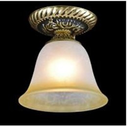 Lámpara empotrada tradicional clásica vintage retro de metal y bronce