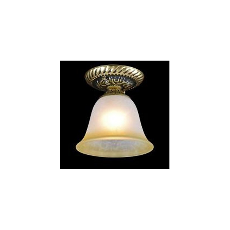 Lámpara empotrada tradicional clásica vintage retro de metal y bronce
