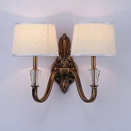 Apliques de pared con luz descendente, tradicionales, clásicos, galvanizados, con protección ocular