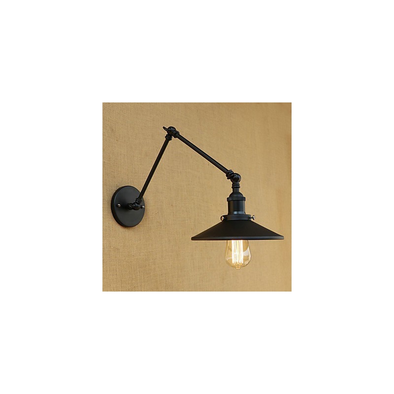 Lámpara de pared con brazo oscilante estilo mini, estilo rústico, estilo retro, con pintura de estilo rústico.