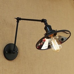Lámpara de pared con brazo oscilante estilo mini, estilo rústico, estilo retro, con pintura de estilo rústico.