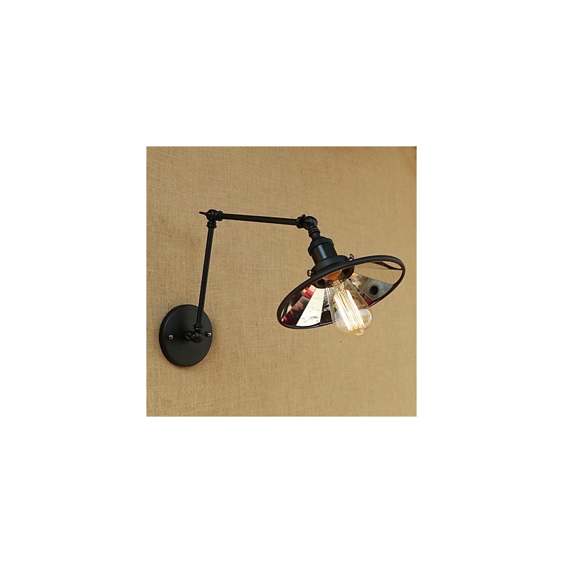 Lámpara de pared con brazo oscilante estilo mini, estilo rústico, estilo retro, con pintura de estilo rústico.