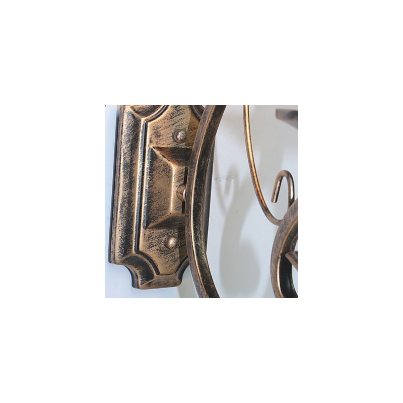 Mini lámpara de pared retro para pasillo, de metal, con forma de vela.