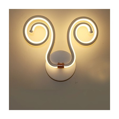 Lámpara de pared de aluminio moderna y sencilla, lámparas creativas para pasillos y mesitas de noche.