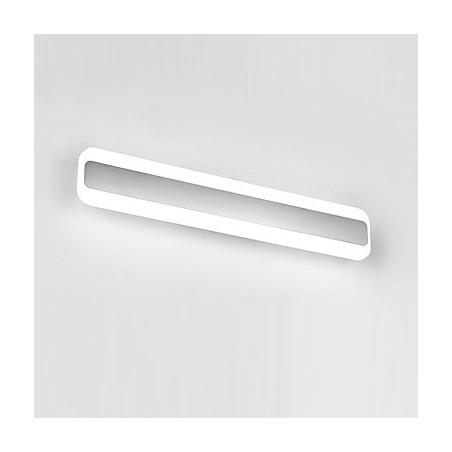 Aplique de pared moderno y contemporáneo en cromo para iluminación ambiental de baño. Aplique de pared moderno y contemporáneo en cromo para iluminación ambiental de baño.