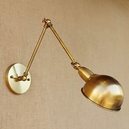 Lámpara de brazo oscilante con protección ocular, moderna, contemporánea, retro, galvanizada, luz ambiental.