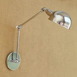 Lámpara de brazo oscilante con protección ocular, moderna, contemporánea, retro, galvanizada, luz ambiental.