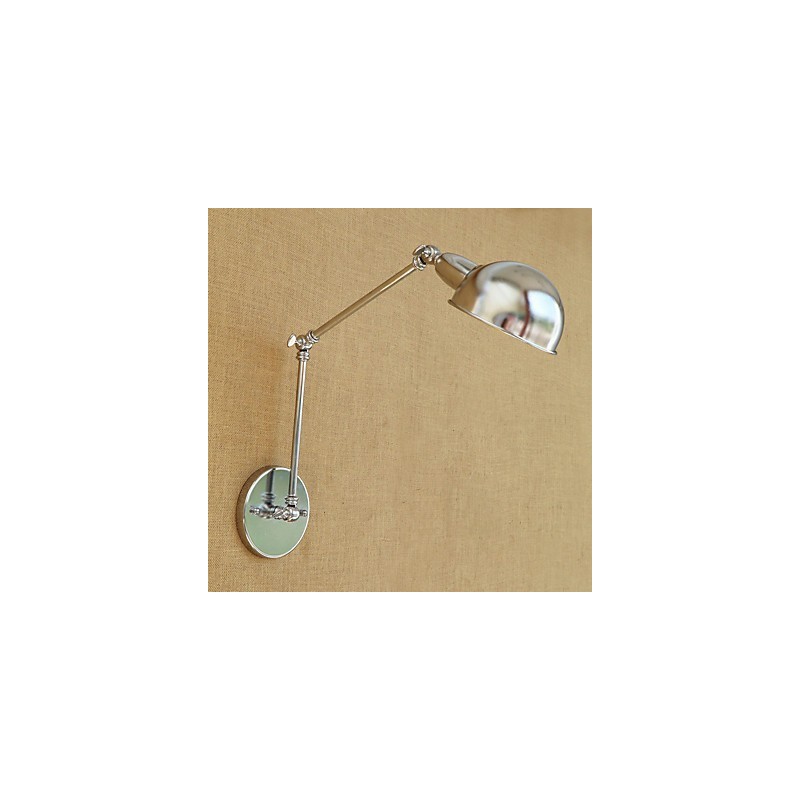 Lámpara de brazo oscilante con protección ocular, moderna, contemporánea, retro, galvanizada, luz ambiental.