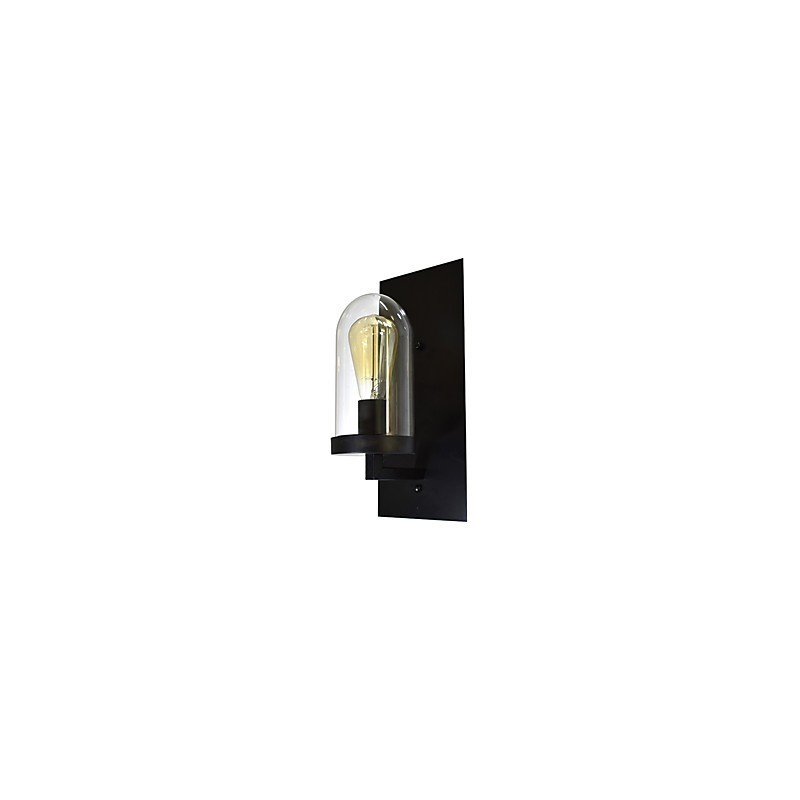 Lámpara de pared de acero pintado, estilo café americano negro, estilo retro, con sable de luz.