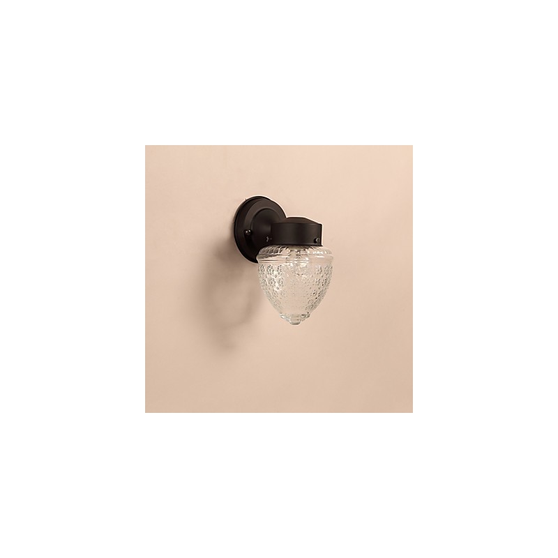 Aplique de pared con luz ambiental de estilo mini con acabado de óxido negro contemporáneo moderno