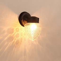 Aplique de pared con luz ambiental de estilo mini con acabado de óxido negro contemporáneo moderno