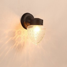 Aplique de pared con luz ambiental de estilo mini con acabado de óxido negro contemporáneo moderno