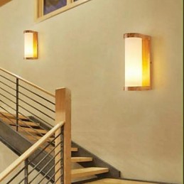 Pintura campestre contemporánea moderna para apliques de pared con luz ambiental.