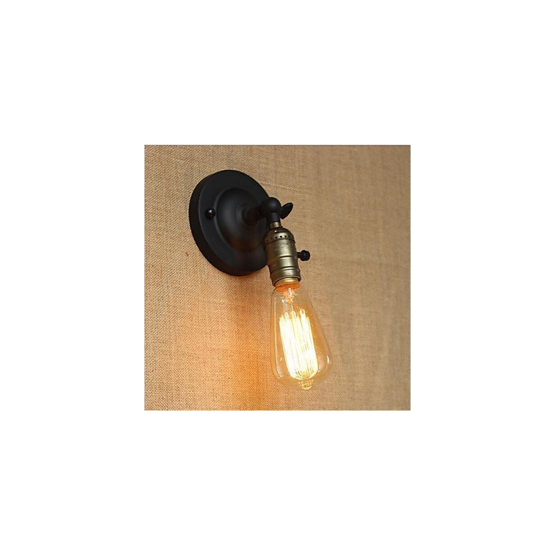 Aplique de pared con luz ambiental de brazo oscilante estilo mini con pintura retro