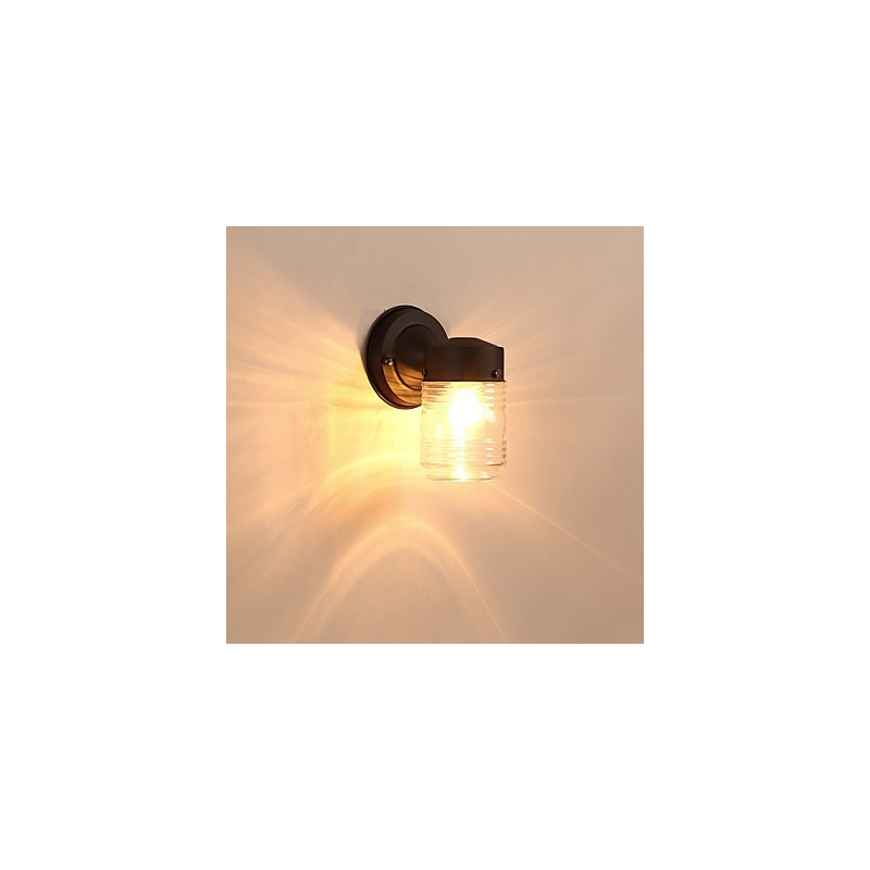 Aplique de pared moderno contemporáneo con acabado en óxido negro, ideal para apliques de pared con luz ambiental de estilo mini.