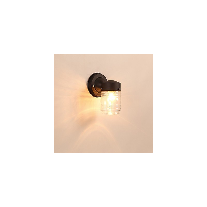Aplique de pared moderno contemporáneo con acabado en óxido negro, ideal para apliques de pared con luz ambiental de estilo mini.