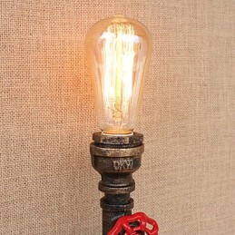 Aplique de pared con luz ambiental estilo mini con pintura retro campestre