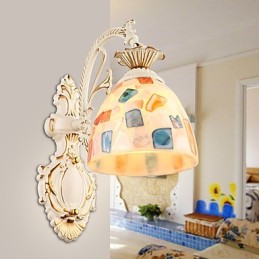 Apliques de pared con luz empotrada con pintura rústica tipo cabaña