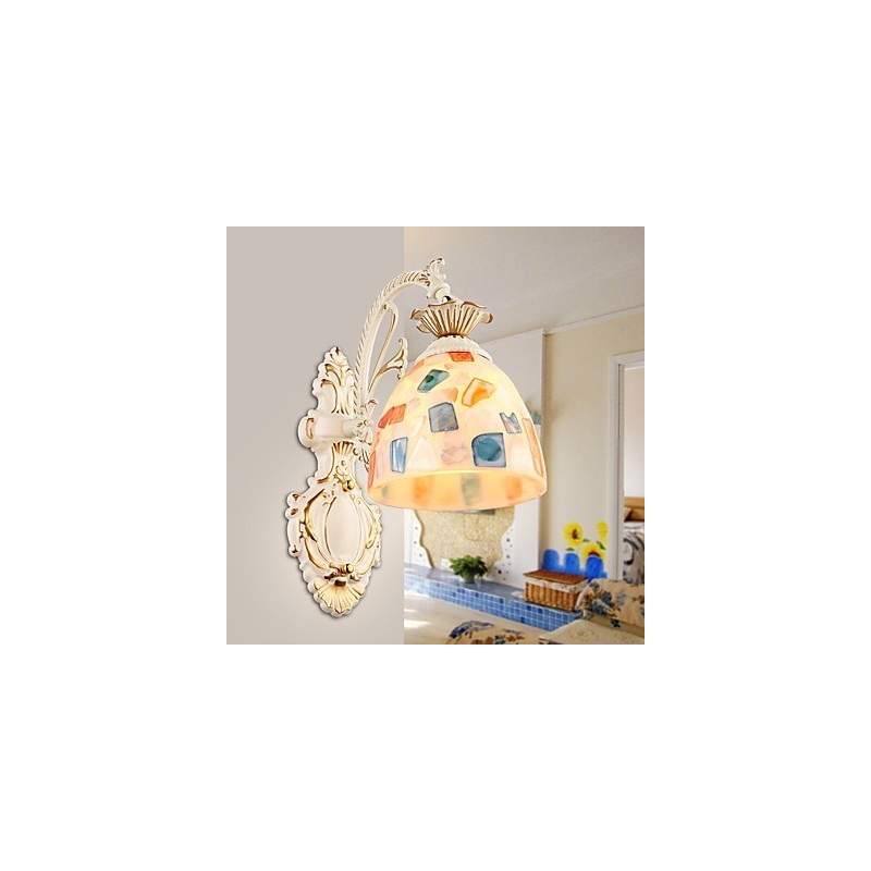 Apliques de pared con luz empotrada con pintura rústica tipo cabaña