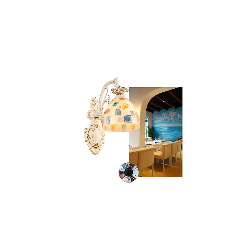 Apliques de pared con luz empotrada con pintura rústica tipo cabaña