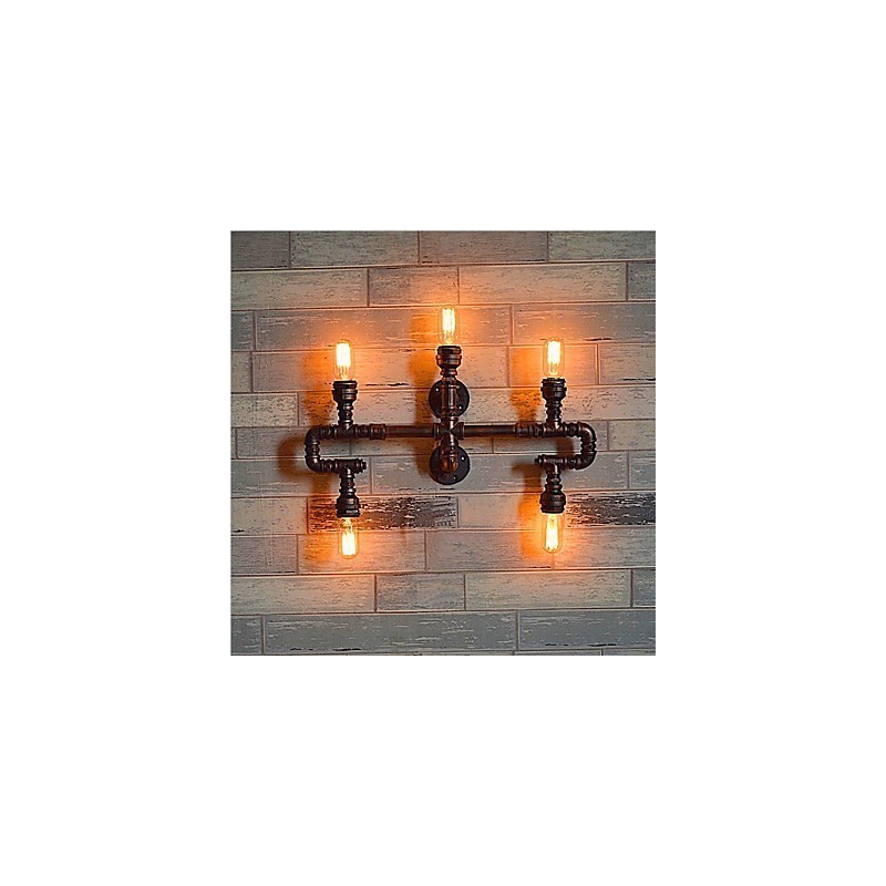 Pintura contemporánea moderna integrada para apliques de pared con luz ambiental.