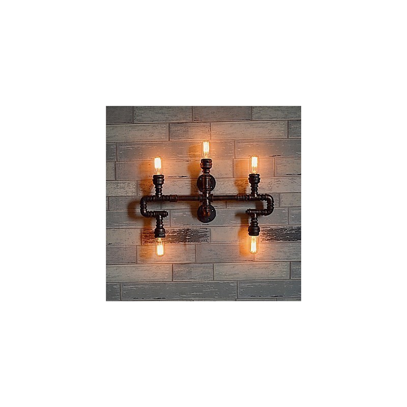 Pintura contemporánea moderna integrada para apliques de pared con luz ambiental.